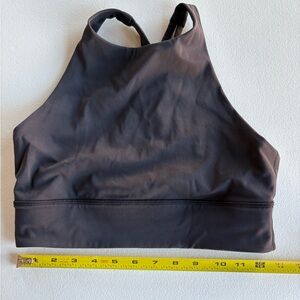 Lululemon High Neck Black Sports Bra Size 8